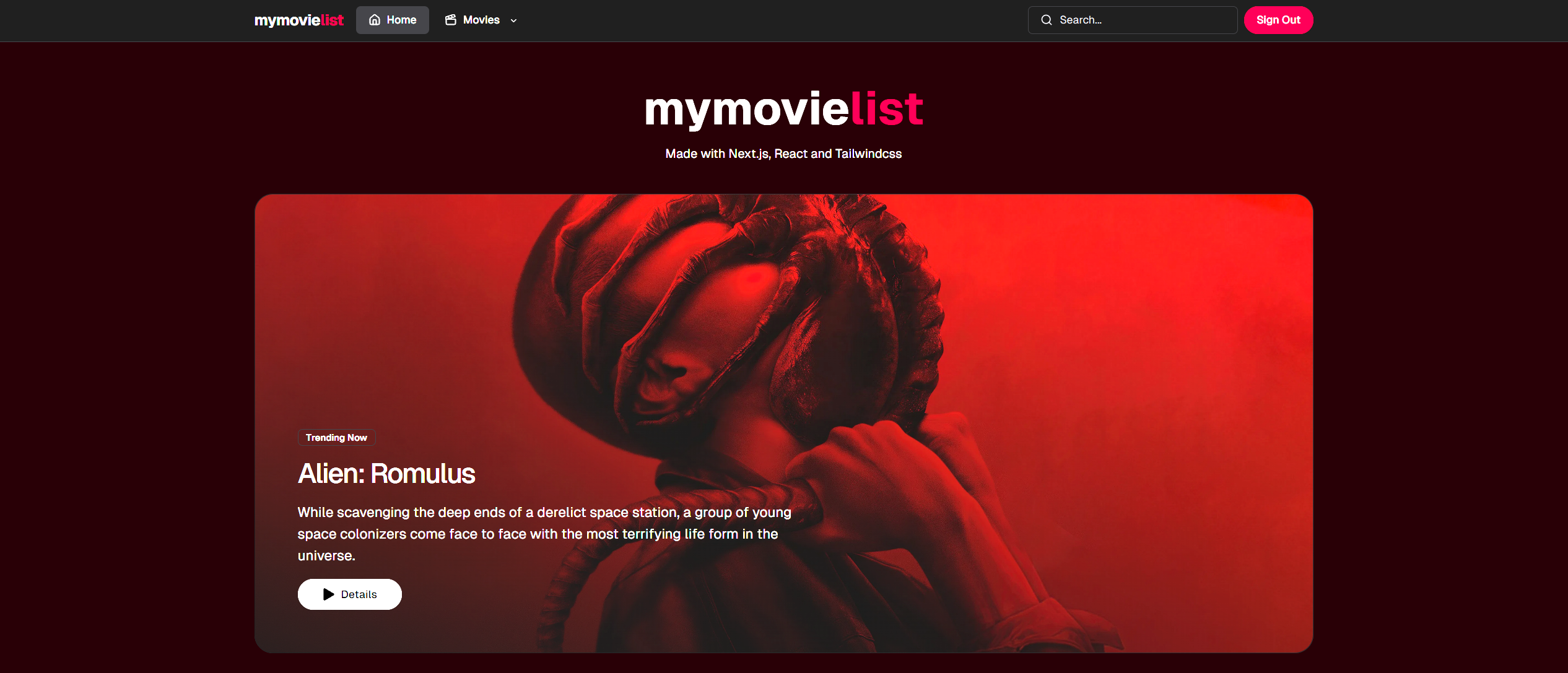 MyMovieList – Real-time TMDb Movie Explorer